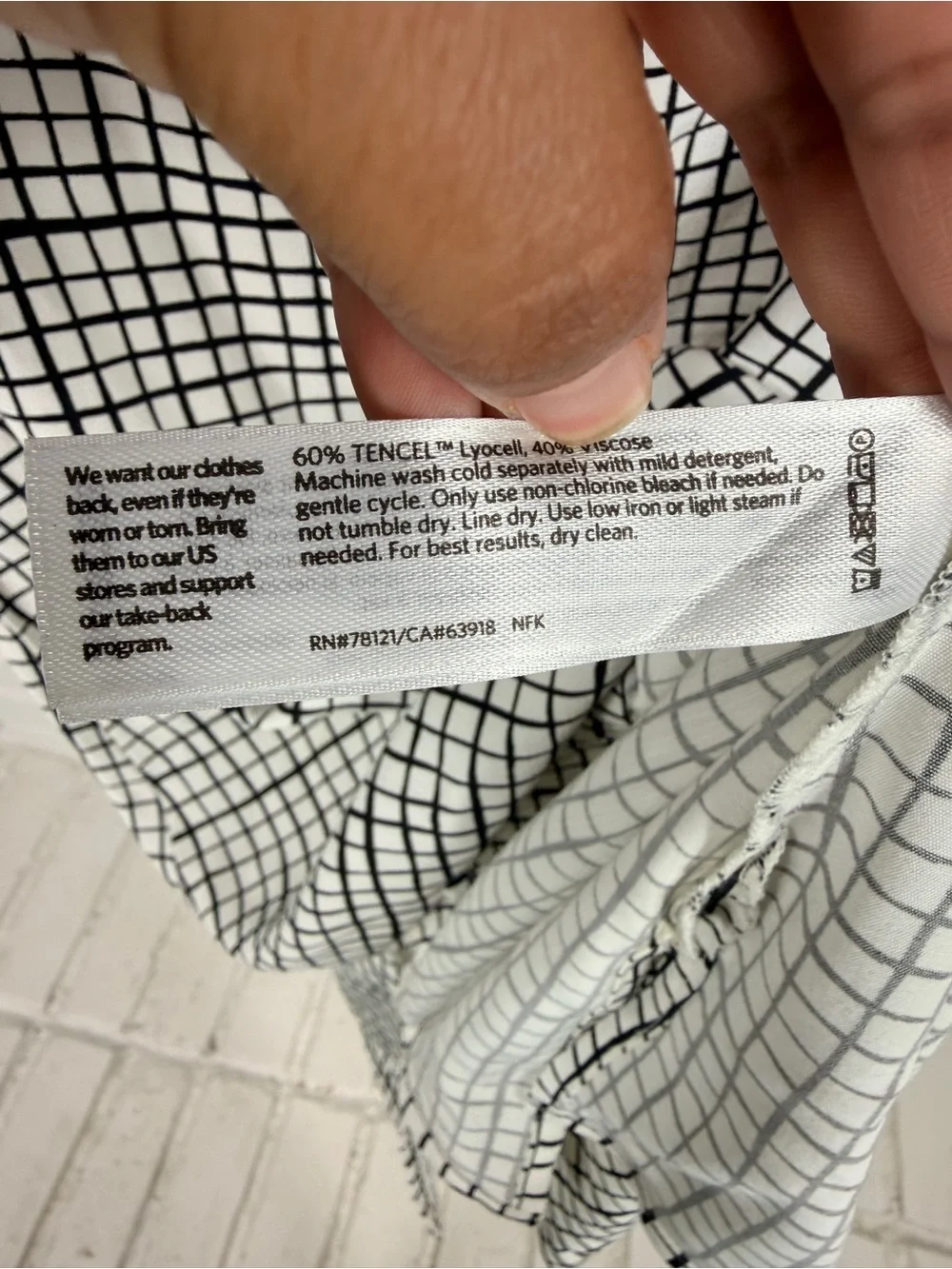 Eileen Fisher Silk Blend Windowpane Grid Sleeveless Tunic Top XS‎ - Picture 3 of 4